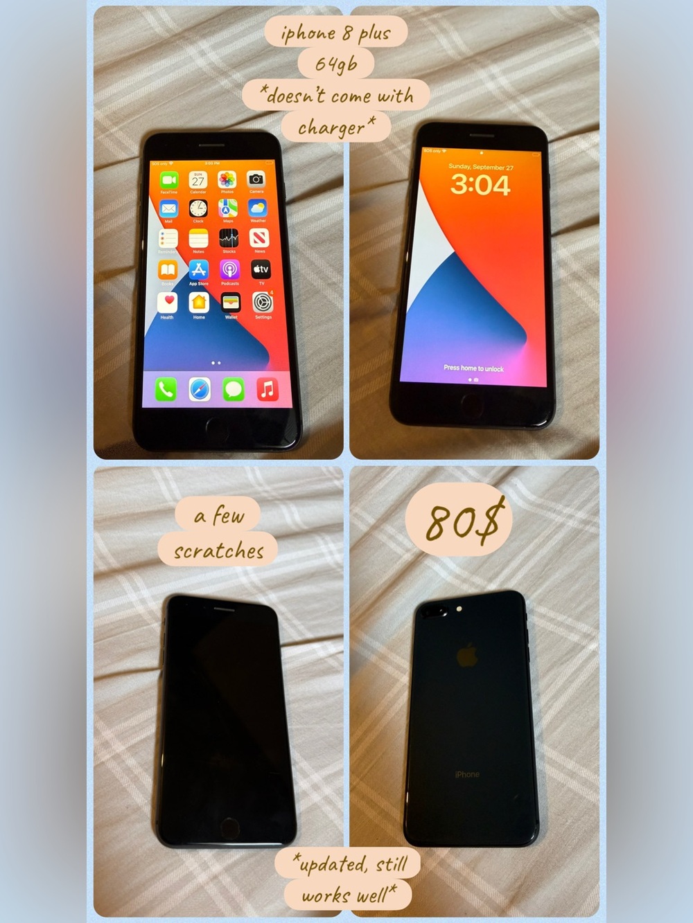 Apple iPhone 8 Plus Black 64GB